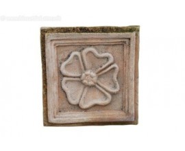 DECORO FIORE PER ESTERNI INTERNI MATTONELLA IN TERRACOTTA