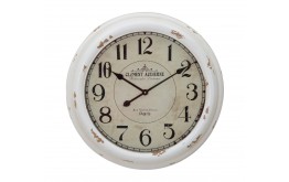 OROLOGIO A MURO SVEGLIA DA PARETE ROTONDO CORNICE METALLO ANTICATA CM 63