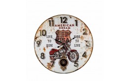 OROLOGIO A MURO IN LEGNO AMERICAN DREAM CM 60 ARREDAMENTO PARETI LOCALI