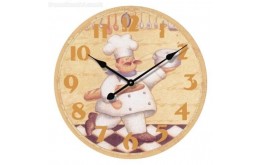 OROLOGIO A MURO CUOCO OROLOGIO DA CUCINA IN LEGNO CM 50