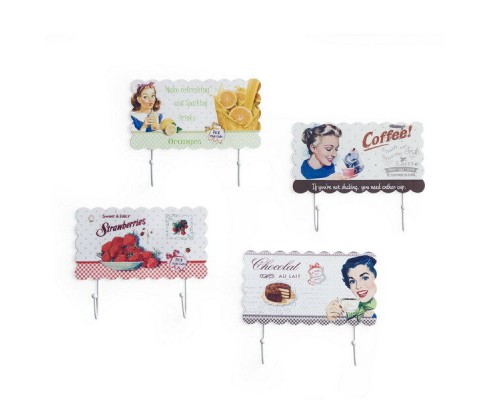 Attaccapanni appendino cucina ingresso bagno cameretta 2 ganci vintage chiavi