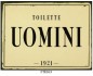 TOILETTE UOMINI TARGA IN LATTA ANTICHIZZATA