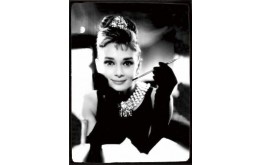 AUDREY HEPBURN COLAZIONE DA TIFFANY PANNELLO TARGA IN LATTA A MURO