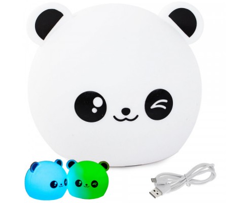 Lampada da comodino per bambini led panda rgb touc