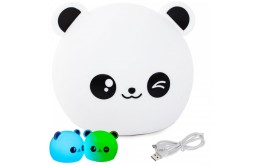 Lampada da comodino per bambini led panda rgb touc