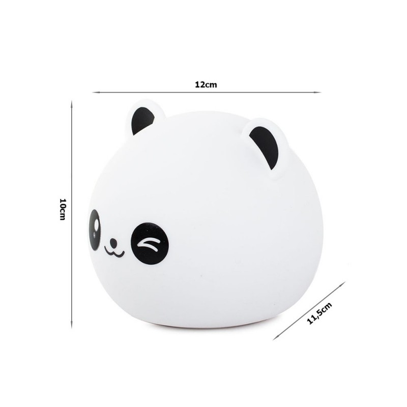 Lampada da comodino per bambini led panda rgb touc - IlBottegone.biz