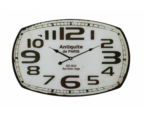 OROLOGIO A MURO IN VETRO ANTICATO SHABBY NUMERI CHIARI CUCINA SALOTTO