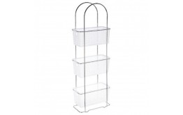 ETAGERE BAGNO SCAFFALE 3 CESTI DA PAVIMENTO MOBILE SALVASPAZIO