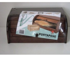 PORTAPANE DA CUCINA IN LEGNO A SERRANDA Contenitore Pane Biscotti