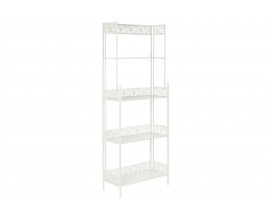 LIBRERIA ETAGERE RICHIUDIBILE ESPOSITORE SCAFFALE IN FERRO 4 RIPIANI CON BORDO