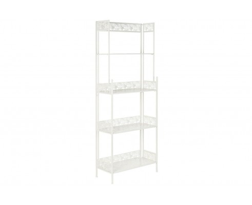 LIBRERIA ETAGERE RICHIUDIBILE ESPOSITORE SCAFFALE IN FERRO 4 RIPIANI CON BORDO