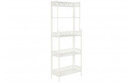 LIBRERIA ETAGERE RICHIUDIBILE ESPOSITORE SCAFFALE IN FERRO 4 RIPIANI CON BORDO