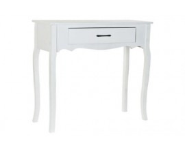 CONSOLLE IN LEGNO CON CASSETTO PER INGRESSO ENTRATA CORRIDOIO BIANCO SHABBY