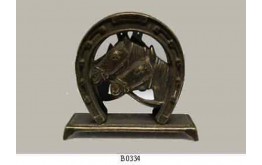 Portaposta Portalettere per scrivania in bronzo figura cavallo