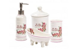 ACCESSORI BAGNO PADRONALE SET IN CERAMICA COMPLETO BAGNO ACCESSORI TOILETTE