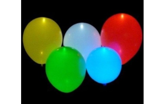 CONFEZIONE PALLONCINI LUMINOSI BUON COMPLEANNO 30 CM 5 PEZZI